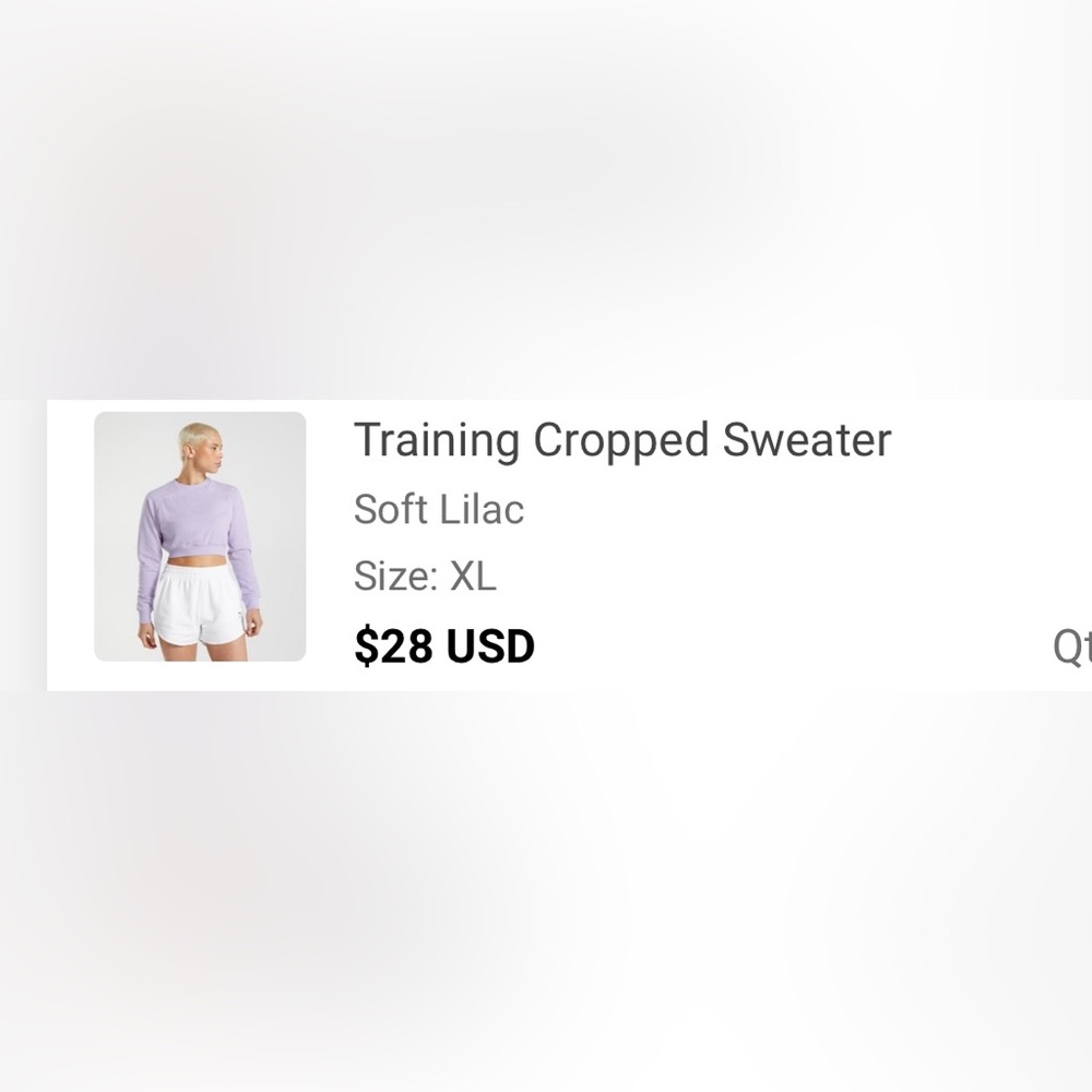 Gymshark Cropped Sweatshirt